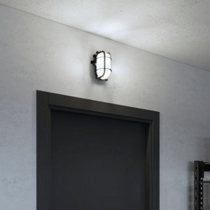 Hublot en applique murale noir 60 W E27 "Jaline"