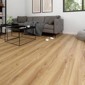 Sol stratifié à clipser aspect mat  aspect chêne "Ciana" L. 138,3 x l. 19,3 cm x Ép. 7 mm