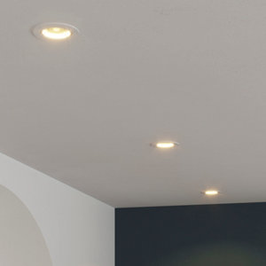 3 spots encastrables GU10 dimmable blanc "Livinas"