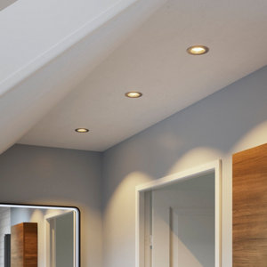 3 spots encastrables GU10 argent effet nickel "Ladislas"