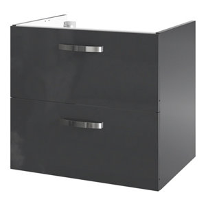 Meuble sous vasque à suspendre gris "Aruna" L. 60 x H. 55 x P. 45 cm