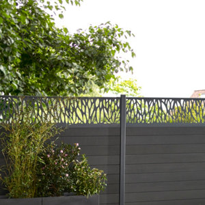 1/4 panneau décor aluminium "Neva" L. 179 cm x H. 44,1 cm x Ep. 2,1 cm