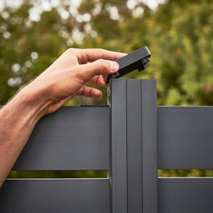 Kit de quincaillerie poteau "Neva" l. 7,5 cm x H. 3,7 cm