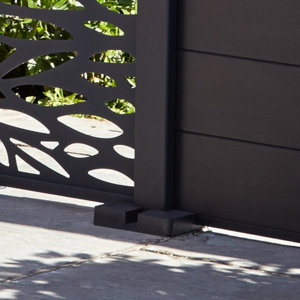 Platine de fixation gris "Neva" L. 15 cm x H. 40 cm