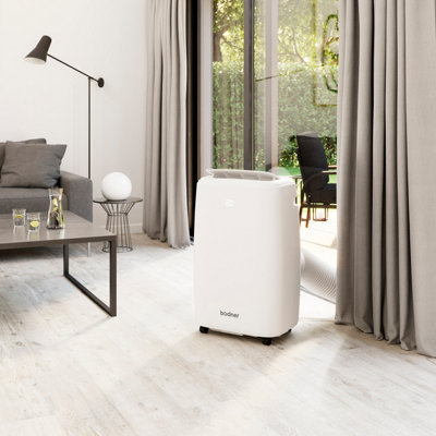 Bodner Climatiseur mobile réversible "Kuban" blanc, 12000 BTU - H. 71,5 x l. 44 x P. 33,5 cm