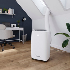 Climatiseur mobile "Kuban" blanc, 9000 BTU - H. 71,5 x l. 44 x P. 33,5 cm