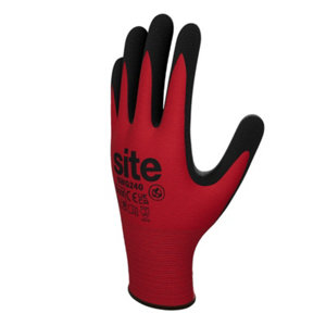 Gants en nitrile tous travaux T7 rouges et noirs