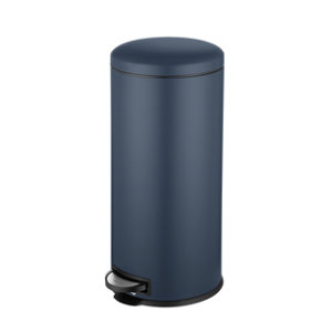 Poubelle à pédale "kihn" bleu nuit 30l - H. 68cm x l. 29cm