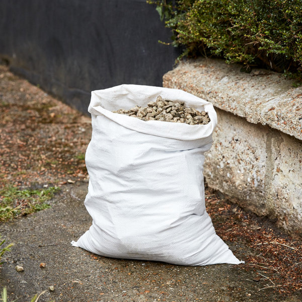 50 Sacs à Gravats Extra-Résistants 55x95 Cm – 55 Kg Max, Polypropylène Tissé Blanc, Réutilisables Pour Chantier, Jardinage, Débris, Sable, Gravier