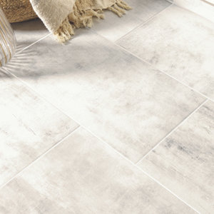 Carrelage de sol intérieur blanc "Charme"