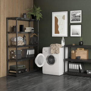 Etagère résine noir "Liane" l. 120 cm x H. 175 cm x P. 40 cm
