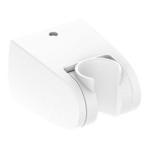 Support douchette universel blanc effet chromé brillant 6,6 x 5,2 x 3,9 cm