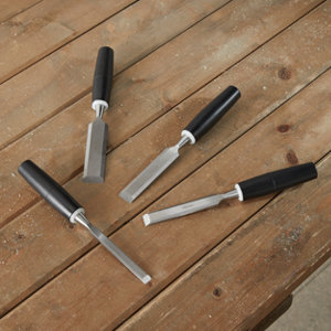 Lot de 4 ciseaux a bois 10mm, 15mm, 20mm et 25mm