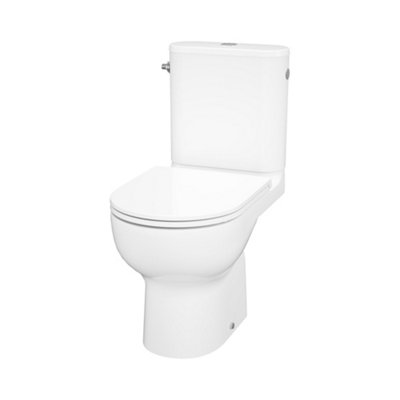 Pack wc a poser CALICIA sans bride et vortex sortie horizontale - Dim : h.79 x l.37 x p.63.5 cm