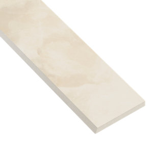 Plinthe en grès cérame émaillé ONIX crème 7,5 x 61,5 cm