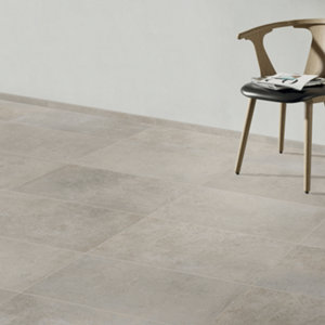 Carrelage d'intérieur grès cérame émaillé gris clair "Metal Titanium" - 30.8 x 61.5 cm