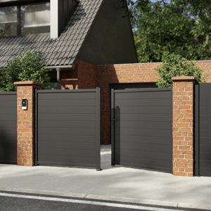 Portail aluminium battant Astia 3m