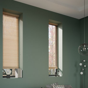 Store vénitien bois finition chêne clair l. 60 cm x h. 180 cm