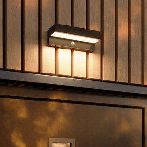 Applique solaire aluminium noir