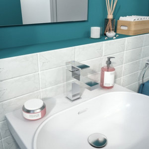 Mitigeur lavabo LAURIAN chrome en laiton, cartouche céramique, débit 5 L/min