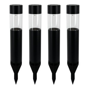 Lot de 4 bornes solaire noir 5000L Scone