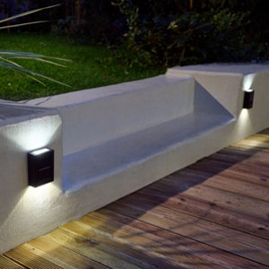 Applique solaire Led noir 3000K Brith