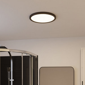 Plafonnier de salle de bain noir 30 CM "ANATA"