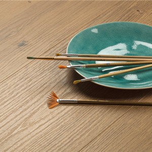 Sol stratifié à clipser "Zermati Vispo" imitation chêne clair - L. 138,3 cm x Larg. 19,3 cm