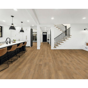 Sol stratifié à clipser 8mm AC4 marron - "WATERBURY"