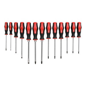Lot de 13 tournevis burins + râtelier