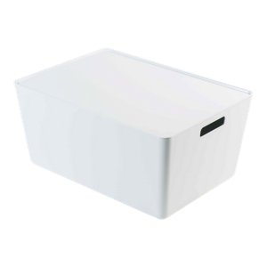 Boîte blanche avec couvercle 22L