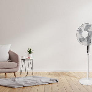 Ventilateur sur pied 45 W avec 3 vitesses oscillant télécommande diamètre 40 cm