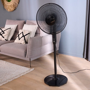 Ventilateur sur pied noir 40 cm
