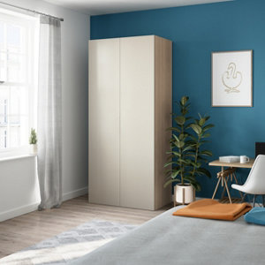 Porte beige cachemire HOMNY réversible - H.225 x L.50 cm