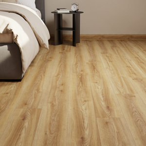 Sol stratifié à clipser 7 mm AC3 chêne naturel mat CIANA NAT - 138,3 x 19,3 cm