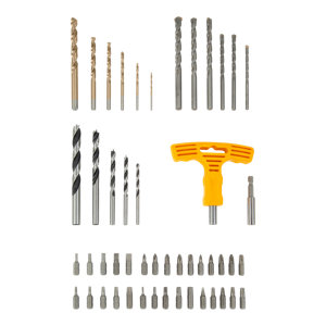 Coffret 49 pcs forets carbure de tungstène avec porte-embout