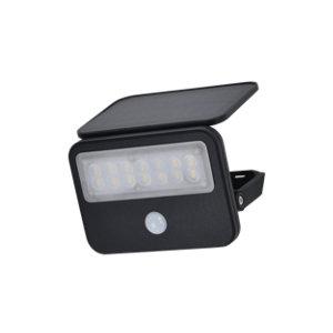 Projecteur solaire avec détecteur 5000 K,  750 LM noir