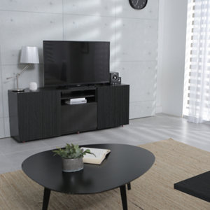 Tablette mélaminée noire L. 200 cm x Ep. 1,8 mm x l. 60 cm