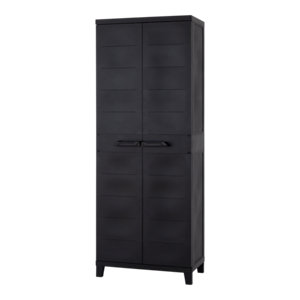 Armoire haute en résine noir 172X66X36 cm