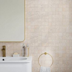 Mosaïque Travertin "Carré Grand" 30,5 cm x 30,5 cm