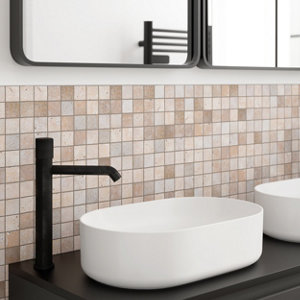 Mosaïque Travertin "Square Mix" 30,5 x 30,5 cm