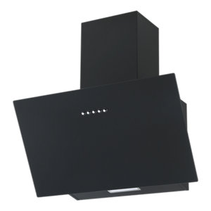 Hotte aspirante inclinée, noire - l.60 x H.88,5 x P.31,5 cm