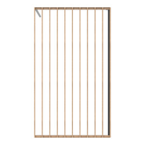 Paroi de douche walk-in cadre effet bois JAPANDI - 120 cm, Ep. 6 mm