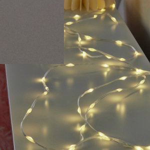 Guirlande lumineuse 100 micro LED blanc chaud 495 cm 2700K