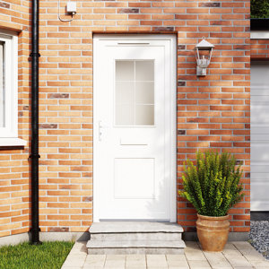 Bas de porte adhesif en pvc et caoutchouc blanc 1m