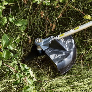 Débroussailleuse électrique 2-en-1 gris et jaune 1000 W 42 cm bobine 23 cm lame