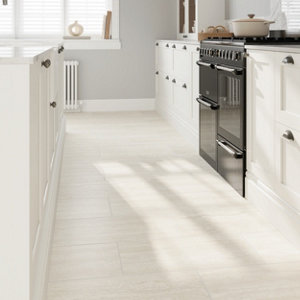 Carrelage de sol intérieur grès cérame émaillé "Valenia Beige" 30 x 60 cm