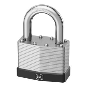 Cadenas acier laminé gris noir anse 8,8 mm 7,3x5,3 cm serrure à clé