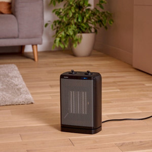 Chauffage soufflant oscillant noir 2000 W- 26,3x17,5x12 cm