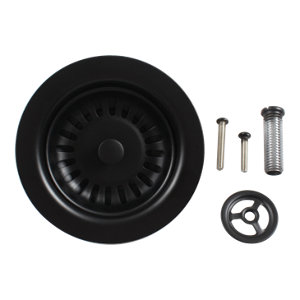 Bonde + panier pour évier inoxydable noir - 7,9 x 4,1 cm